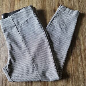 Vylette Women’s Black White Plaid High Rise Ponte Legging Ankle Pants XXL